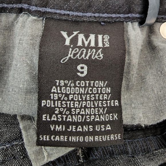 Y.MI Midrise Straight Leg  Black Women's Jeans Size 9 - Picture 4 of 7